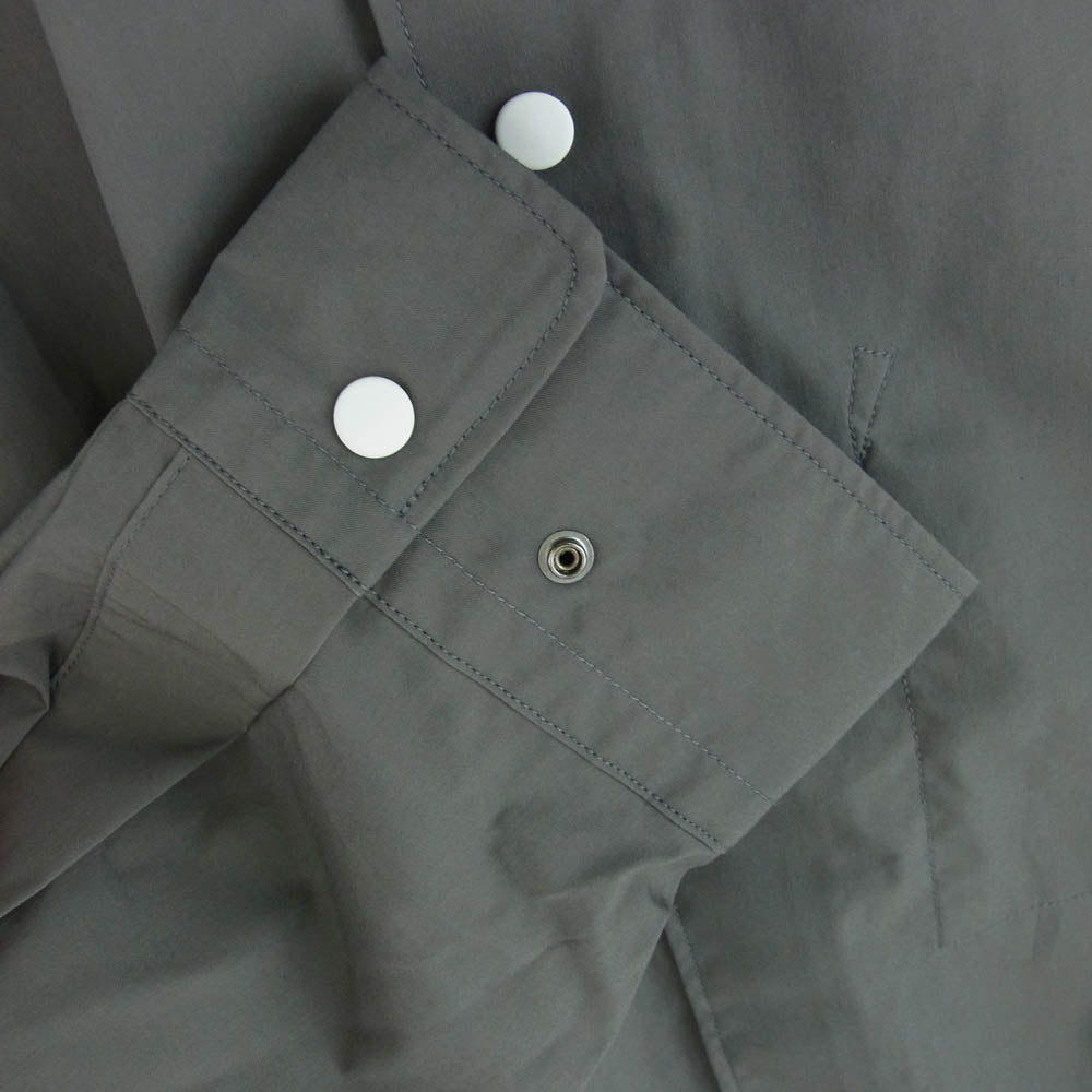 Goldwin ゴールドウィン 24SS GL54139 Oversized BandCollar Shirt オーバーサイズ バンドカラー 長袖 シャツ グレー系 2【中古】