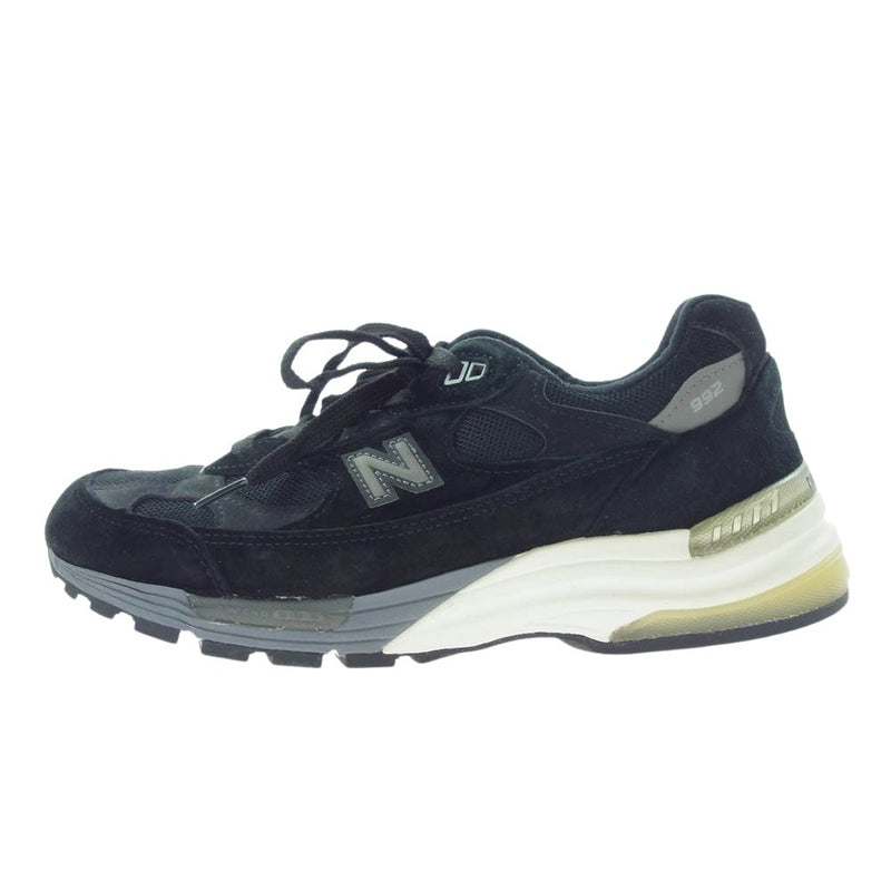 NEW BALANCE ニューバランス M992BL スエード ローカット スニーカー ブラック系 26cm【中古】