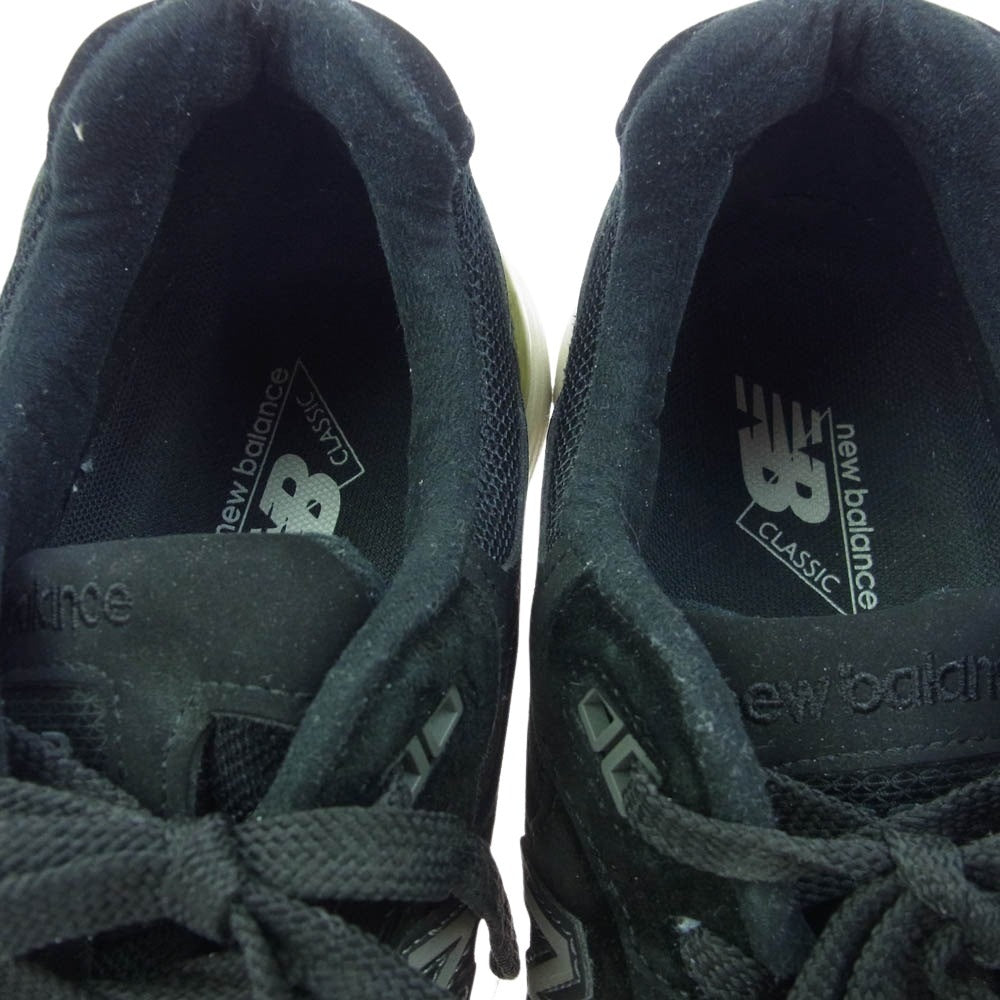 NEW BALANCE ニューバランス M992BL スエード ローカット スニーカー ブラック系 26cm【中古】