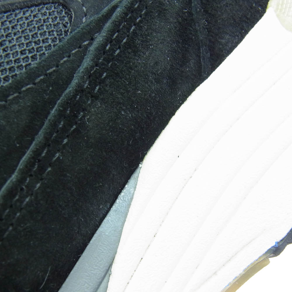 NEW BALANCE ニューバランス M992BL スエード ローカット スニーカー ブラック系 26cm【中古】