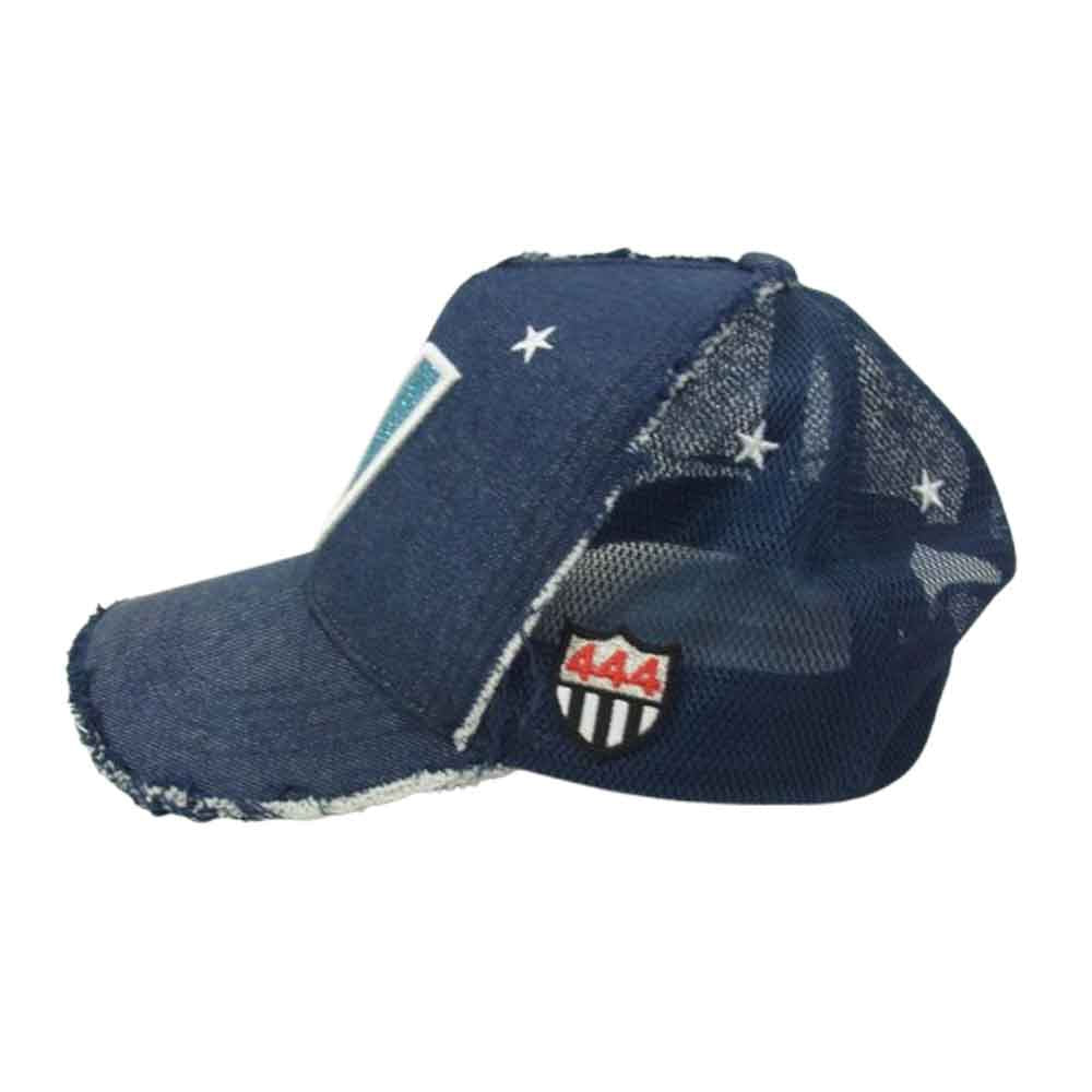 ヨシノノリタケ YK3DE-VSTAR CAP ロゴ メッシュ キャップ ネイビー系【中古】