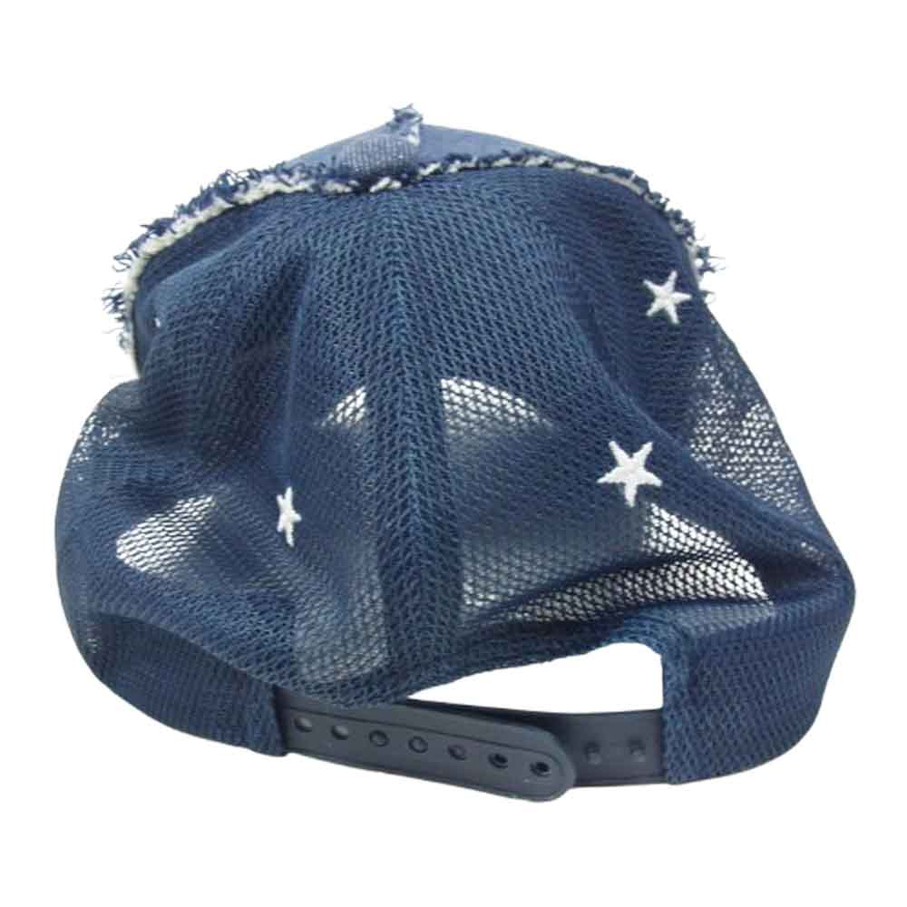 ヨシノノリタケ YK3DE-VSTAR CAP ロゴ メッシュ キャップ ネイビー系【中古】