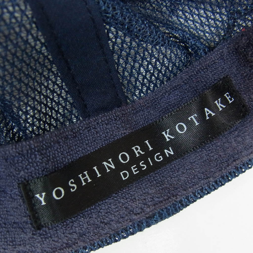 ヨシノノリタケ YK3DE-VSTAR CAP ロゴ メッシュ キャップ ネイビー系【中古】