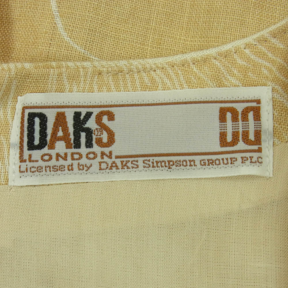 ダックス 11-901721 花柄 ワンピース 麻 キュプラ 日本製 ベージュ系 9AR【中古】