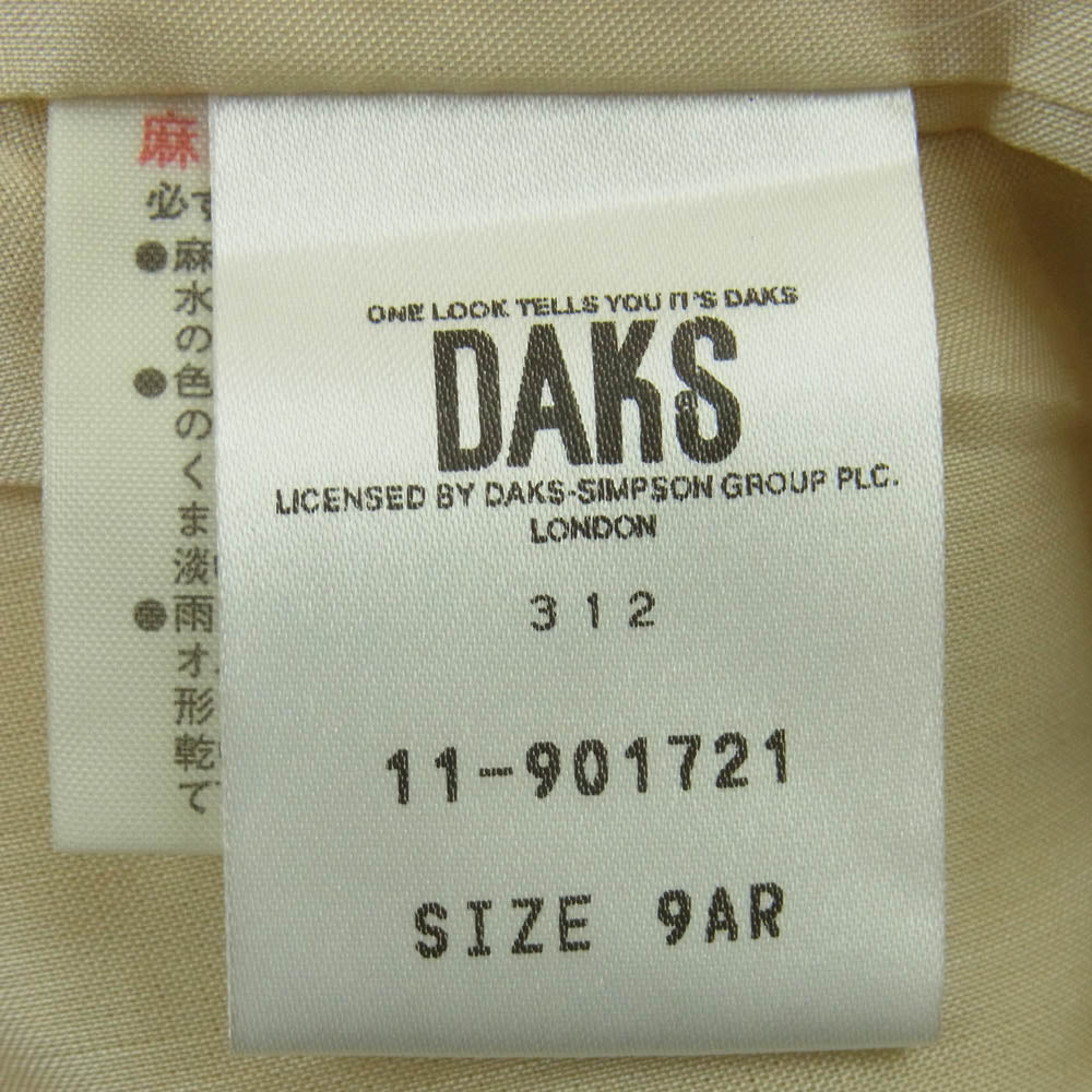 ダックス 11-901721 花柄 ワンピース 麻 キュプラ 日本製 ベージュ系 9AR【中古】