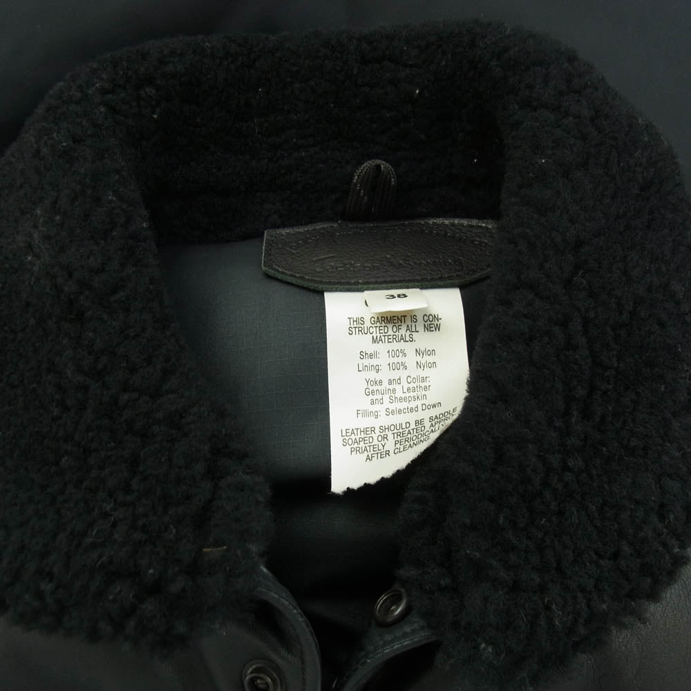 Rocky Mountain FeatherBed ロッキーマウンテンフェザーベッド 450-512-02 クリスティ レザー切替 ダウン ベスト ブラック系 38【中古】