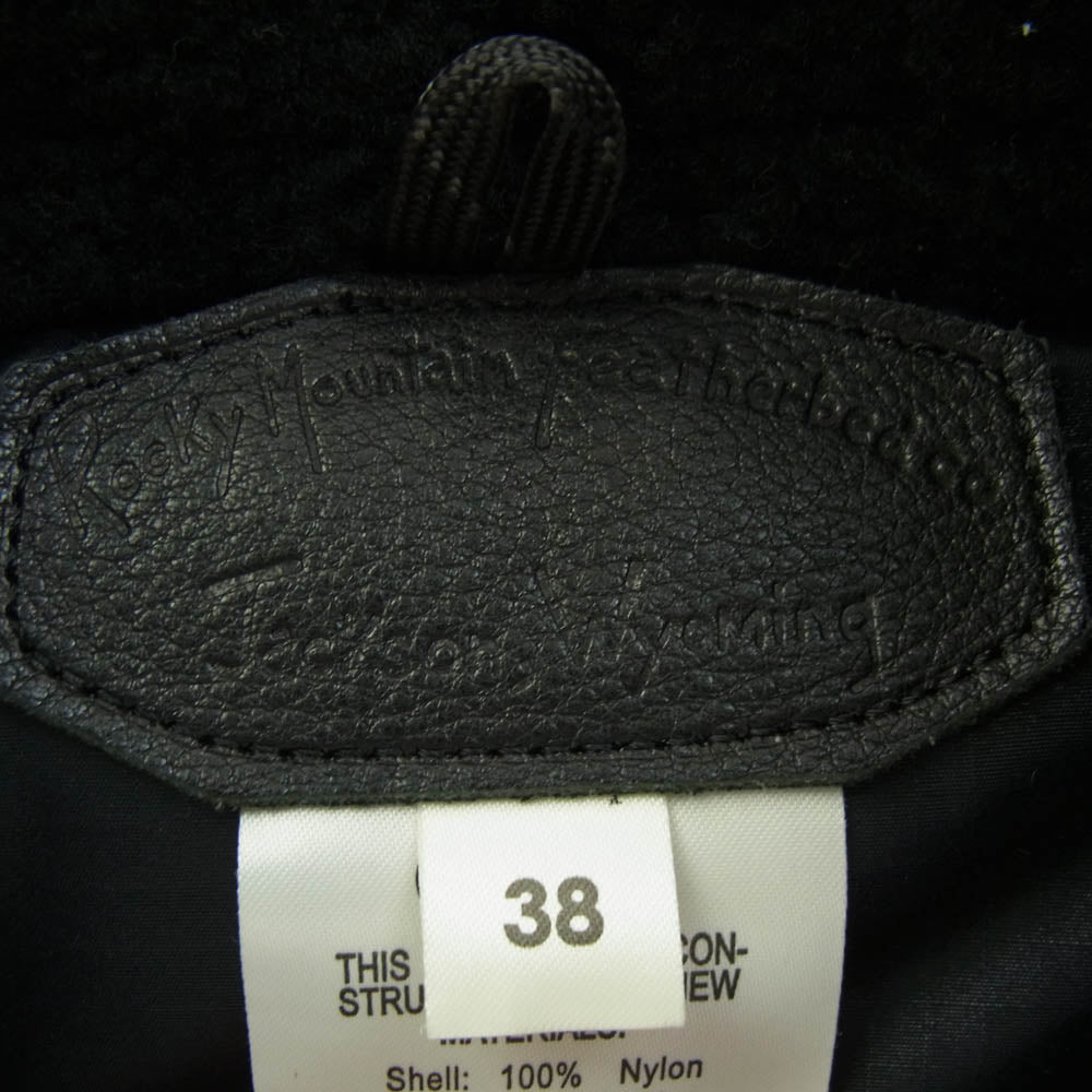 Rocky Mountain FeatherBed ロッキーマウンテンフェザーベッド 450-512-02 クリスティ レザー切替 ダウン ベスト ブラック系 38【中古】