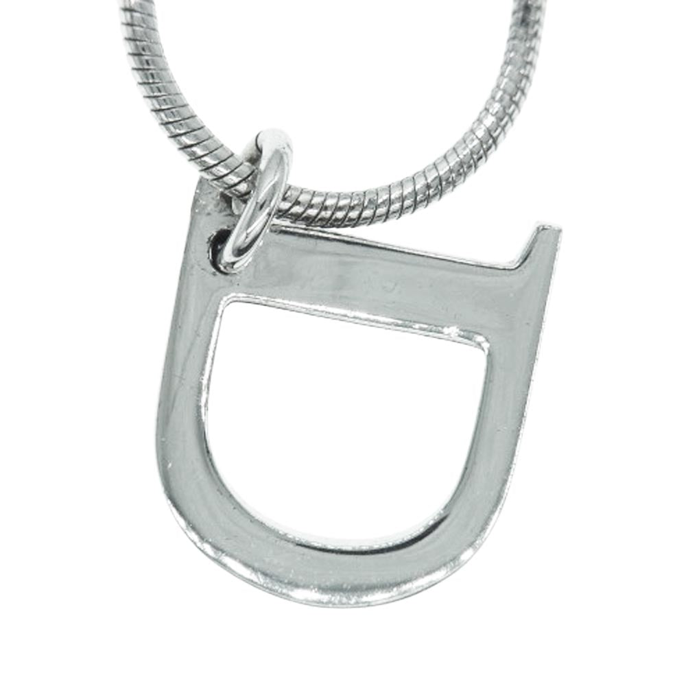Christian Dior クリスチャンディオール Dロゴ ネックレス シルバー系【中古】