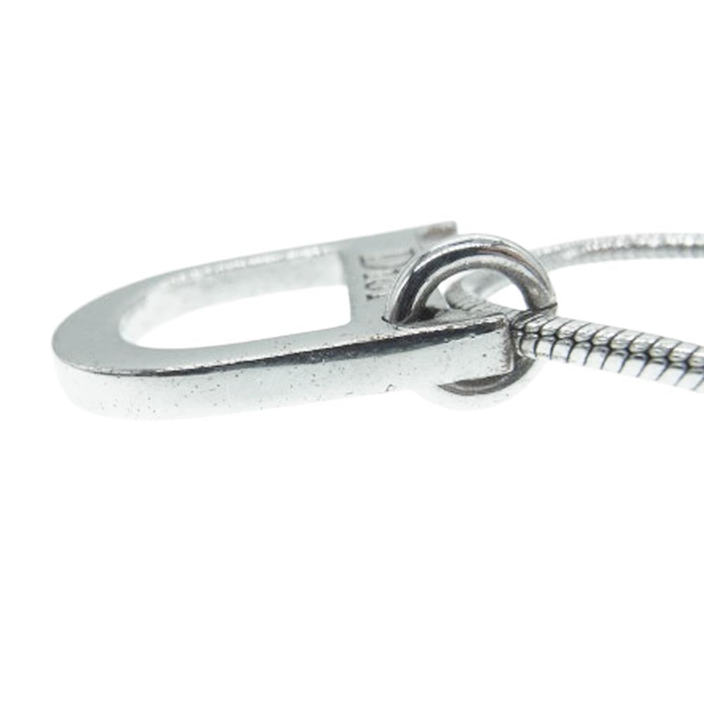Christian Dior クリスチャンディオール Dロゴ ネックレス シルバー系【中古】