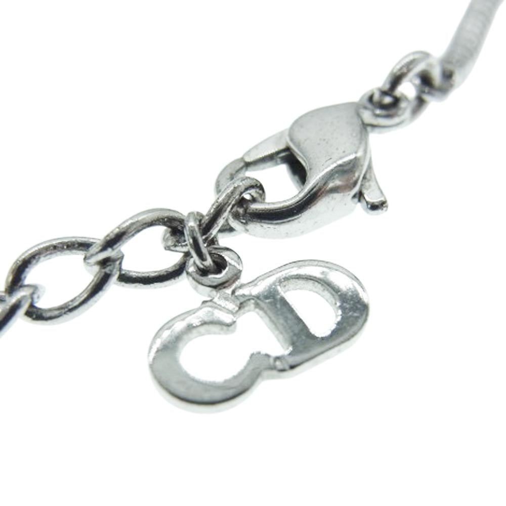 Christian Dior クリスチャンディオール Dロゴ ネックレス シルバー系【中古】