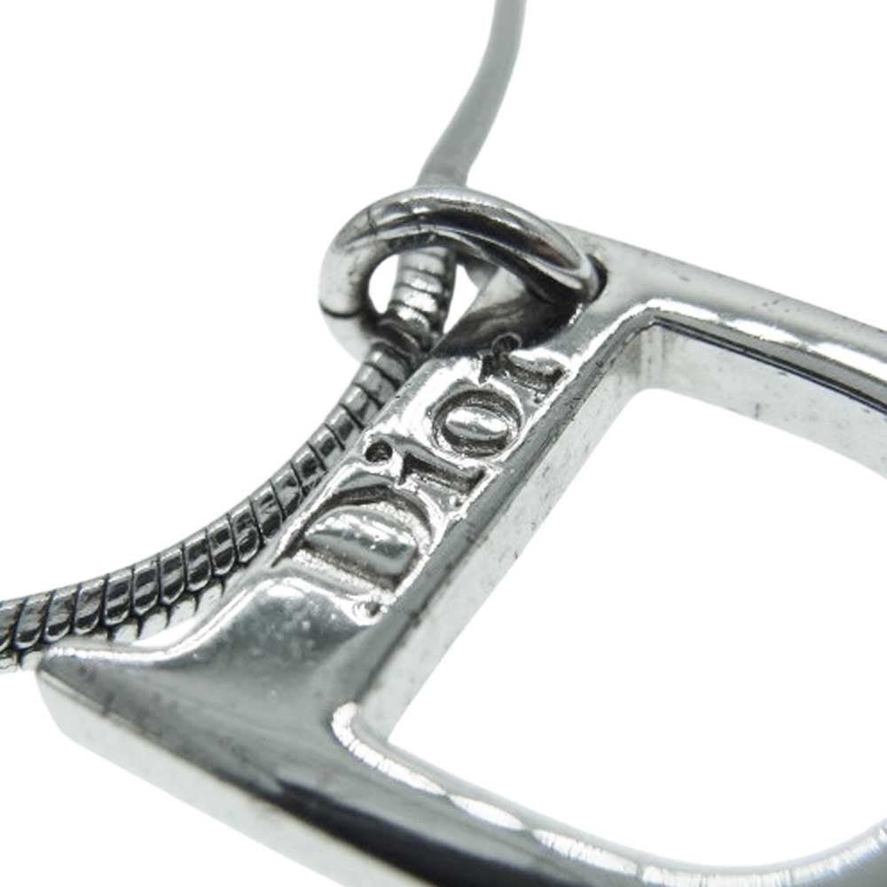 Christian Dior クリスチャンディオール Dロゴ ネックレス シルバー系【中古】