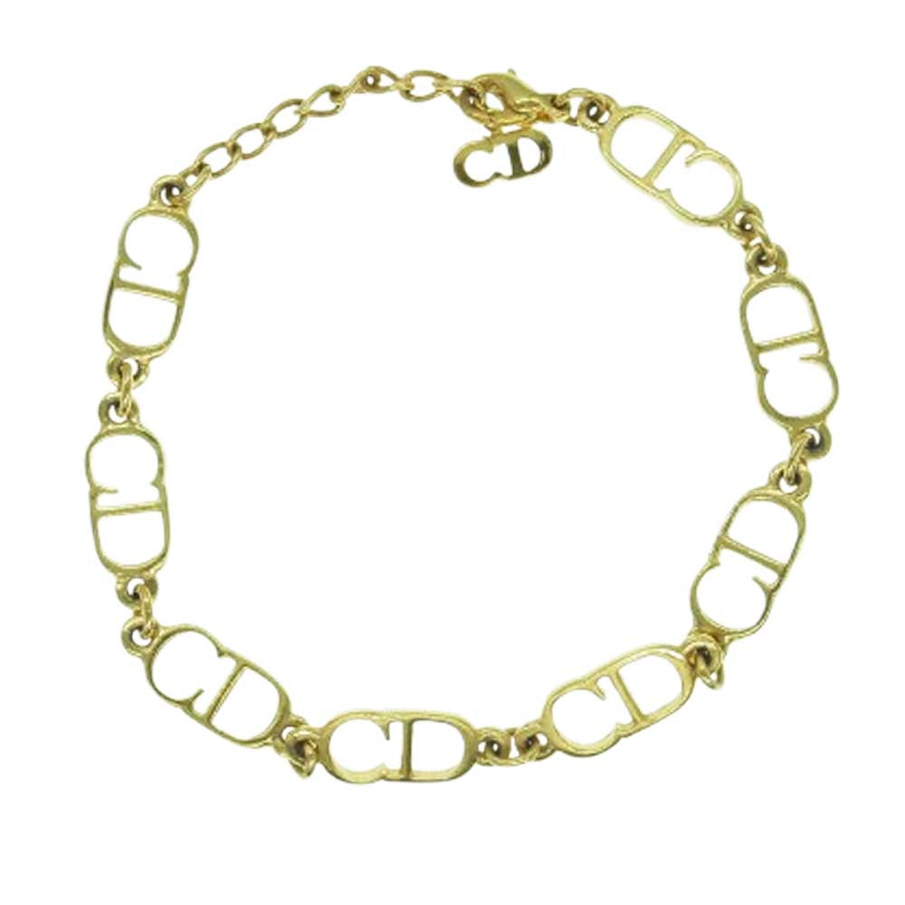 Christian Dior クリスチャンディオール CDロゴ ブレスレット ゴールド系【中古】