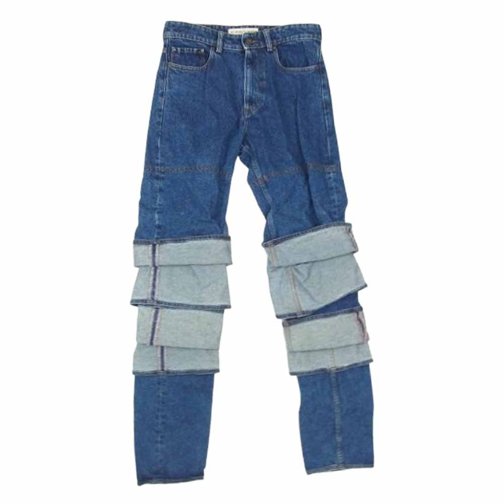 ワイプロジェクト layered denim pants レイヤード デニムパンツ ジーンズ インディゴブルー系 27インチ【中古】