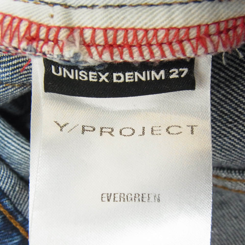 ワイプロジェクト layered denim pants レイヤード デニムパンツ ジーンズ インディゴブルー系 27インチ【中古】