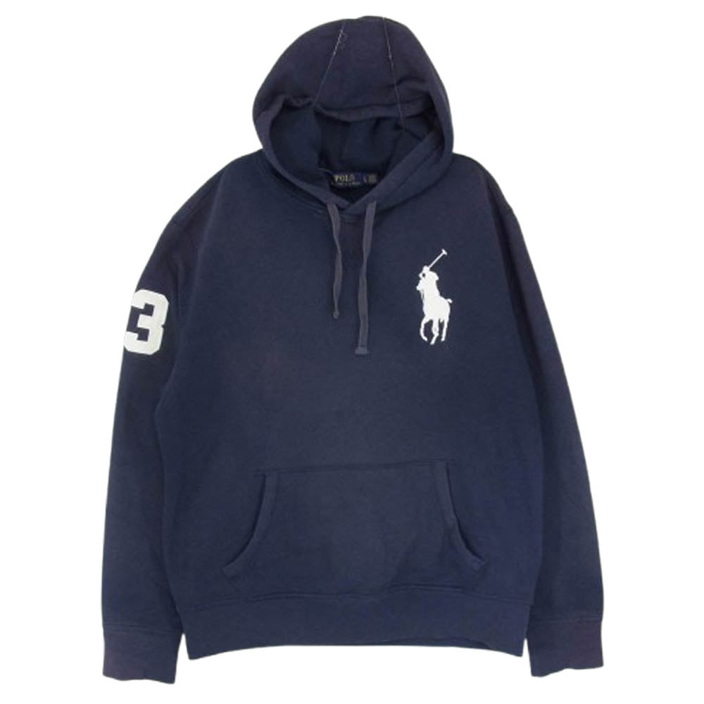 POLO RALPH LAUREN ポロ・ラルフローレン BIG PONY ビッグポニー プルオーバー スウェット パーカー ネイビー系 LG【中古】