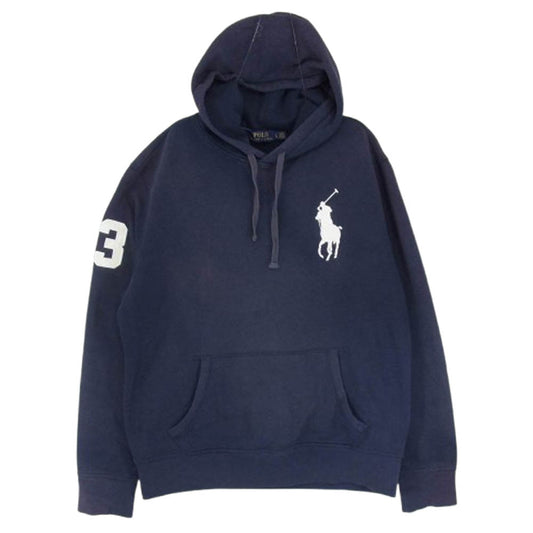 POLO RALPH LAUREN ポロ・ラルフローレン BIG PONY ビッグポニー プルオーバー スウェット パーカー ネイビー系 LG【中古】