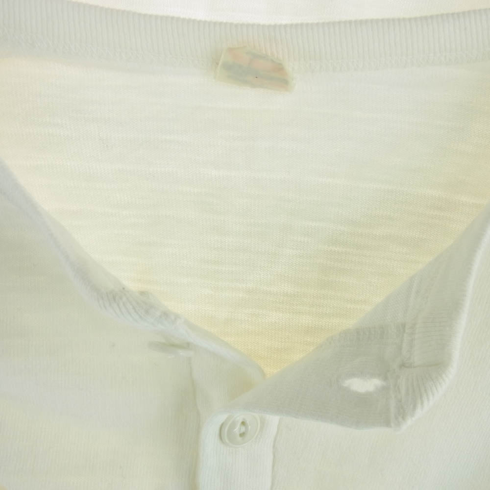 WAREHOUSE ウエアハウス ヘンリーネック 長袖 Tシャツ カットソー 白系 ホワイト系 L【中古】