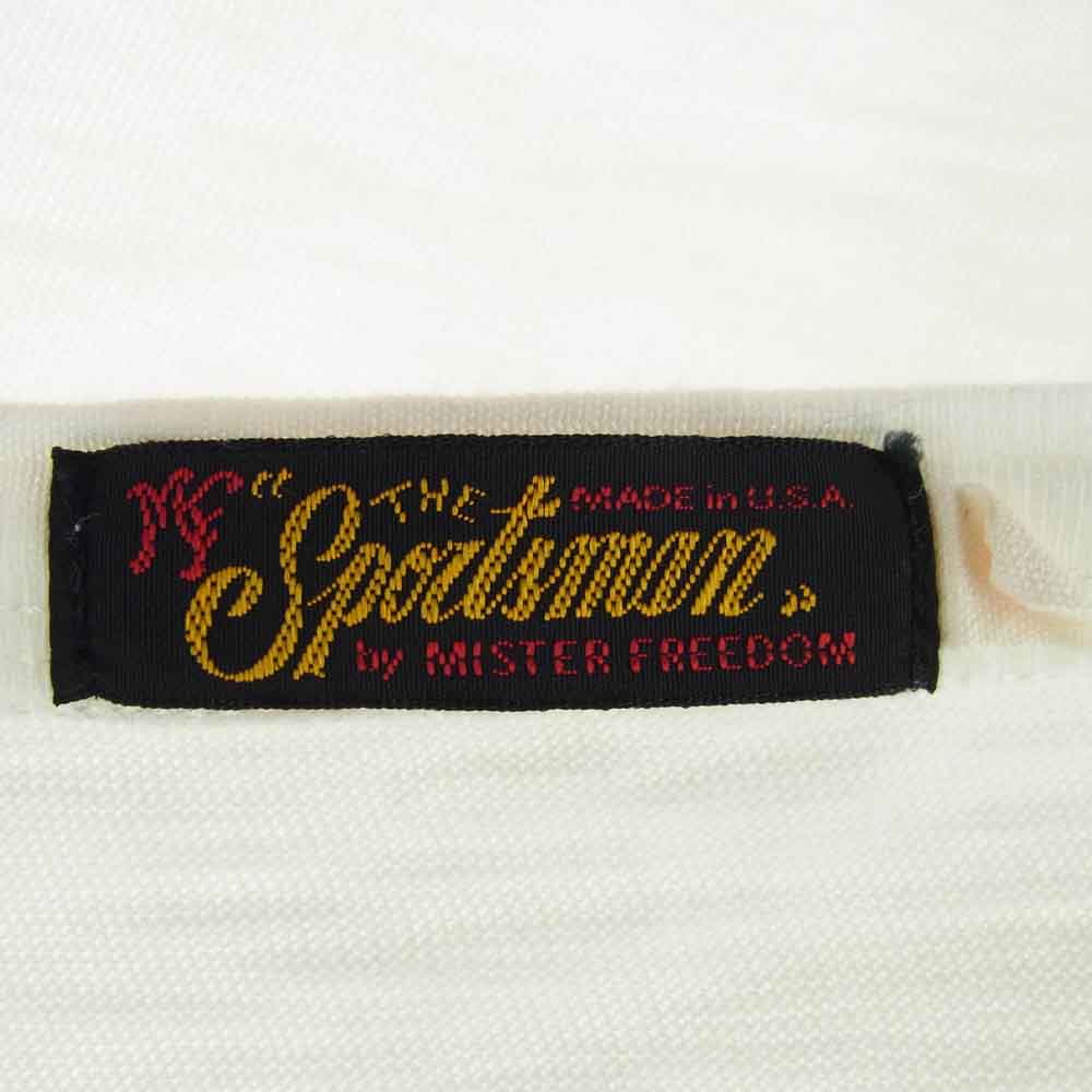 SUGAR CANE シュガーケーン Mister Freedom ミスターフリーダム USA製 プリント Tシャツ ホワイト系 M【中古】