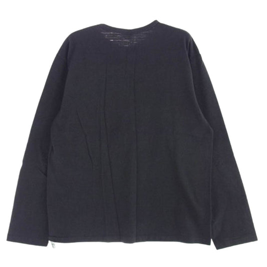 WAREHOUSE ウエアハウス ヘンリーネック 長袖 Tシャツ カットソー ダークブラウン系 L【中古】
