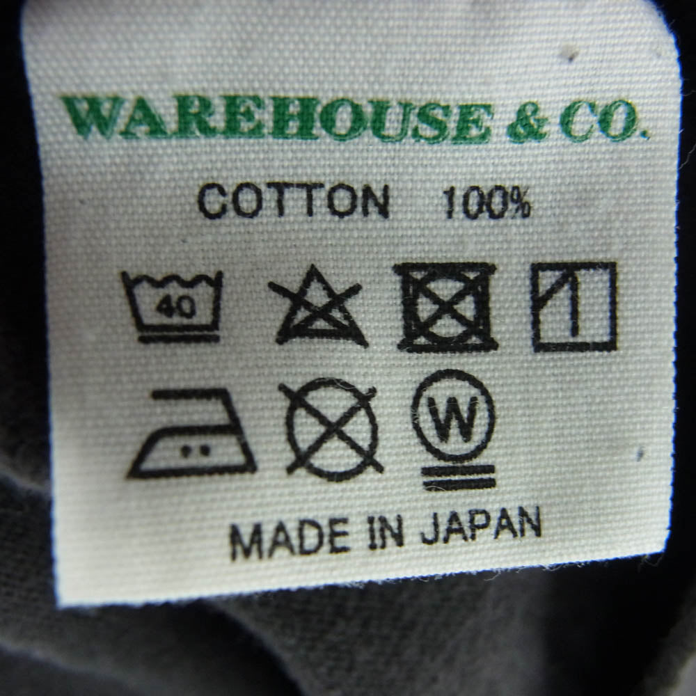 WAREHOUSE ウエアハウス ヘンリーネック 長袖 Tシャツ カットソー ダークブラウン系 L【中古】
