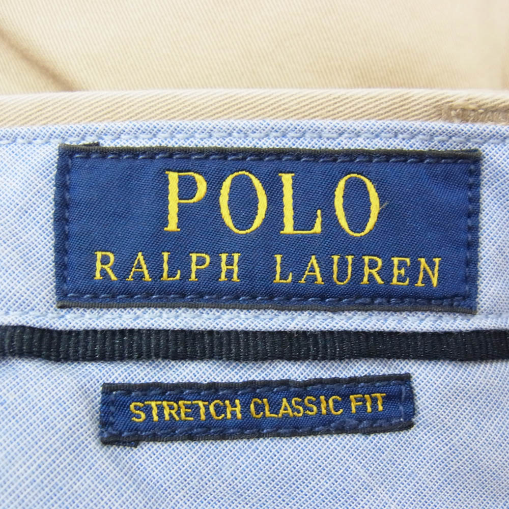 POLO RALPH LAUREN ポロ・ラルフローレン STRETCH CLASSIC FIT チノ パンツ ベージュ系 32【中古】