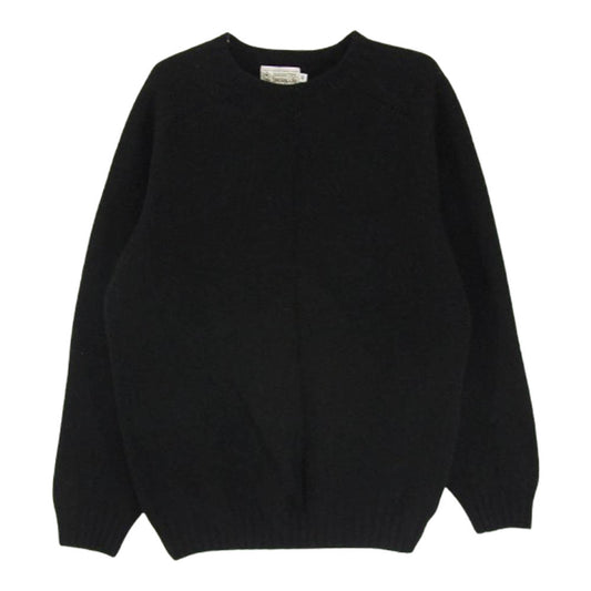 INVERALLAN インバーアラン SHETLAND CREWNECK SWEATER シェットランド セーター ニット ブラック系 40【美品】【中古】