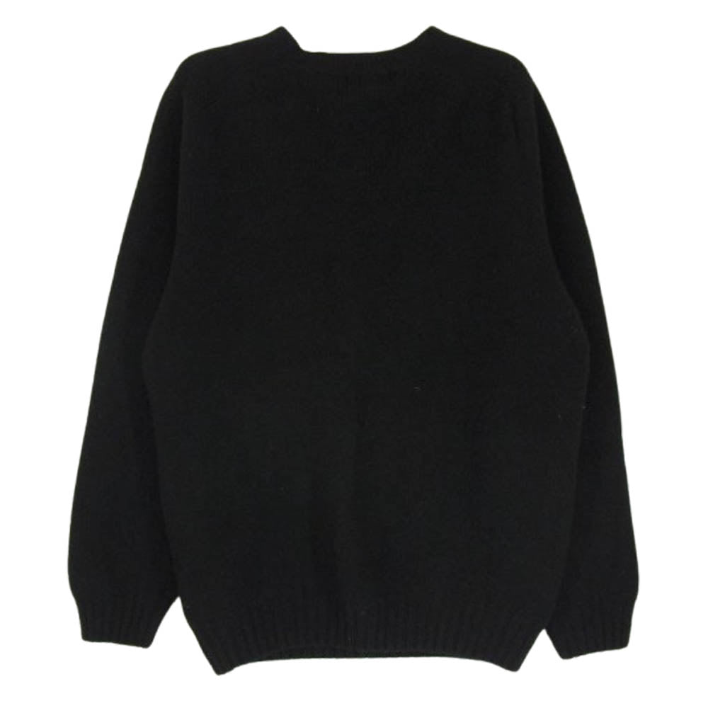 INVERALLAN インバーアラン SHETLAND CREWNECK SWEATER シェットランド セーター ニット ブラック系 40【美品】【中古】