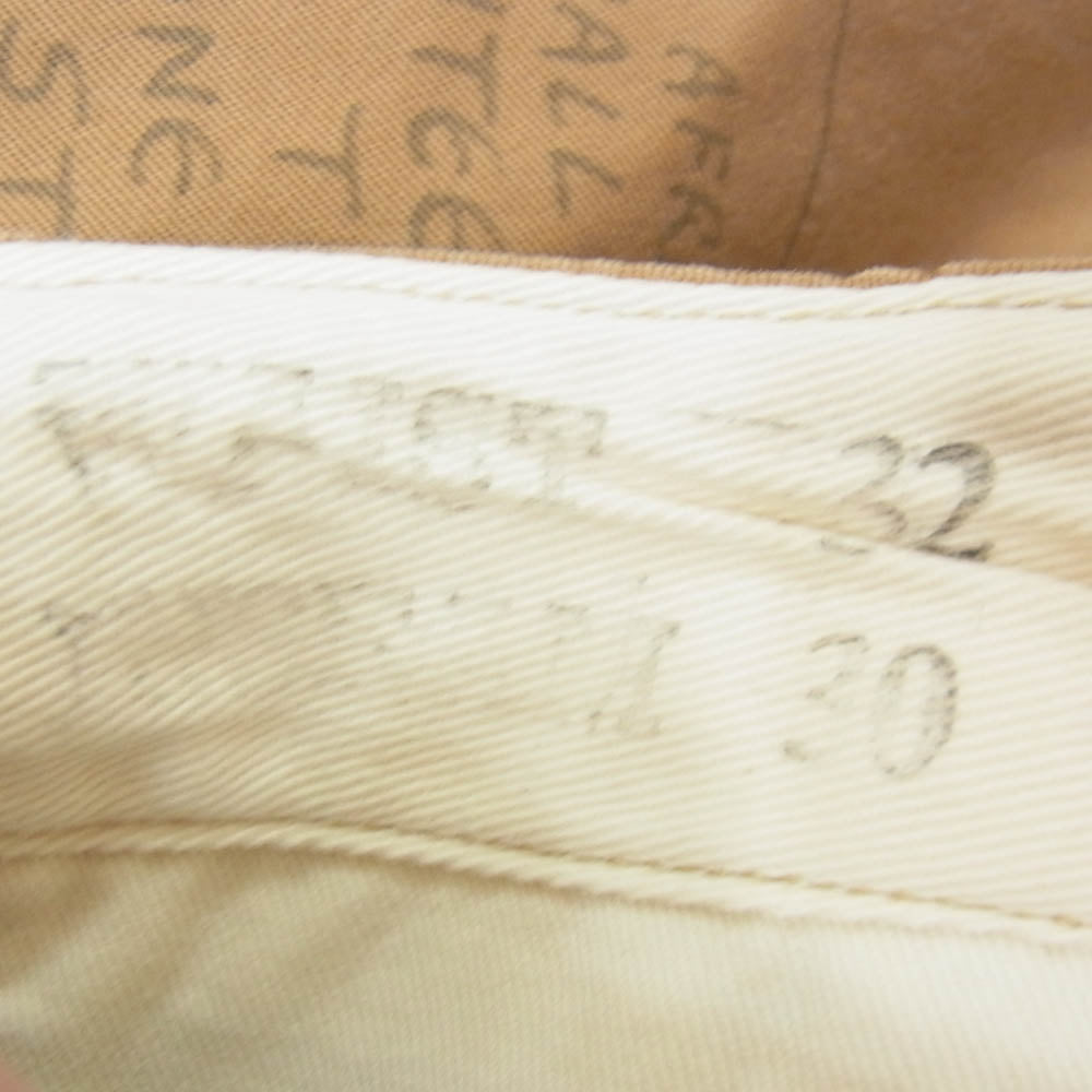 Buzz Rickson's バズリクソンズ BR41599 ARMY TROUSERS エイジング加工 ペイント チノ パンツ ブラウン系 32【中古】