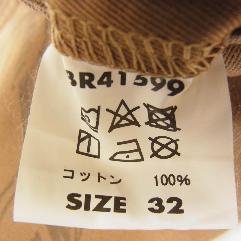 Buzz Rickson's バズリクソンズ BR41599 ARMY TROUSERS エイジング加工 ペイント チノ パンツ ブラウン系 32【中古】