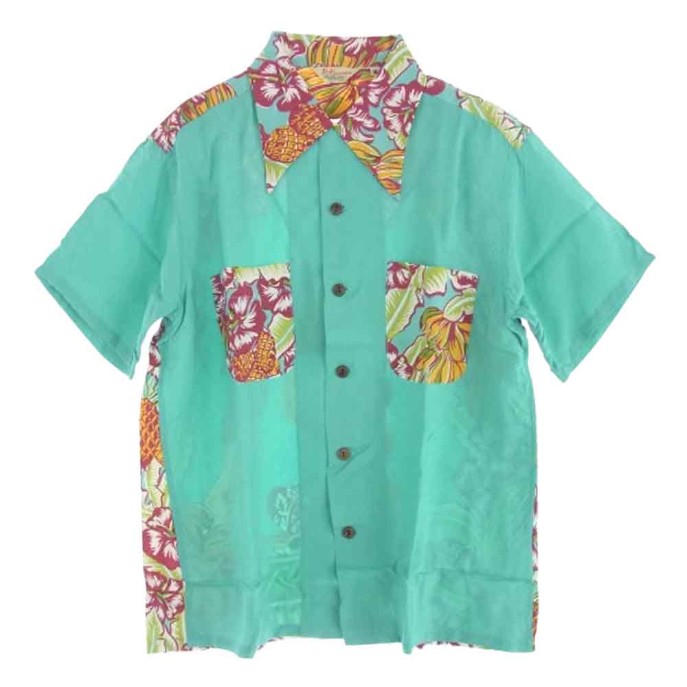 SUN SURF サンサーフ SS37256 SPECIAL EDITION スペシャル HARVEST BLESSING HAWAII ハーベスト ブレッシング ハワイ アロハ ハワイアン シャツ グリーン系 M【新古品】【未使用】【中古】