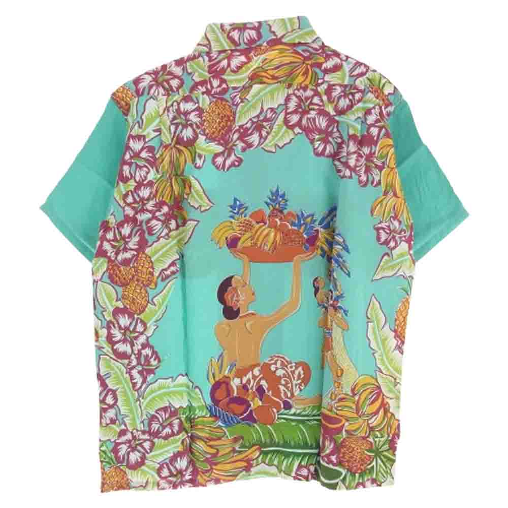 SUN SURF サンサーフ SS37256 SPECIAL EDITION スペシャル HARVEST BLESSING HAWAII ハーベスト ブレッシング ハワイ アロハ ハワイアン シャツ グリーン系 M【新古品】【未使用】【中古】