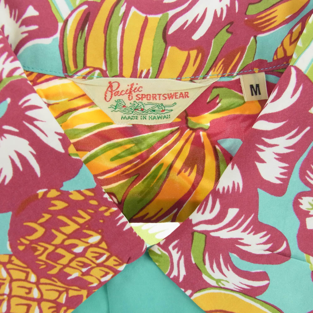 SUN SURF サンサーフ SS37256 SPECIAL EDITION スペシャル HARVEST BLESSING HAWAII ハーベスト ブレッシング ハワイ アロハ ハワイアン シャツ グリーン系 M【新古品】【未使用】【中古】