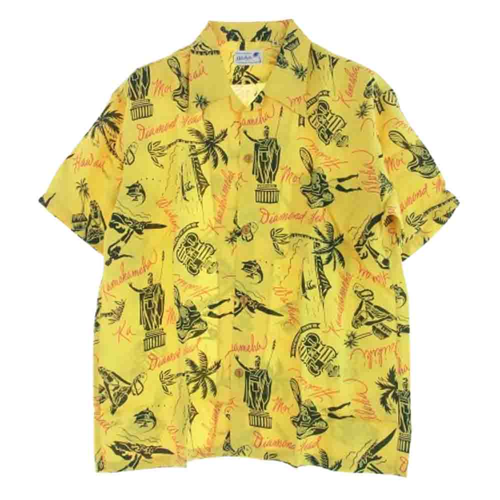 SUN SURF サンサーフ SS37574 SPECIAL EDITION スペシャル HISTORICAL EVIDENCE アロハ ハワイアン シャツ イエロー系 M【新古品】【未使用】【中古】