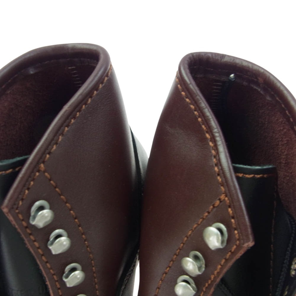 LONE WOLF ロンウルフ F01615 CARPENTER カーペンター ブーツ BLACK×BROWN ブラウン系 8【美品】【中古】