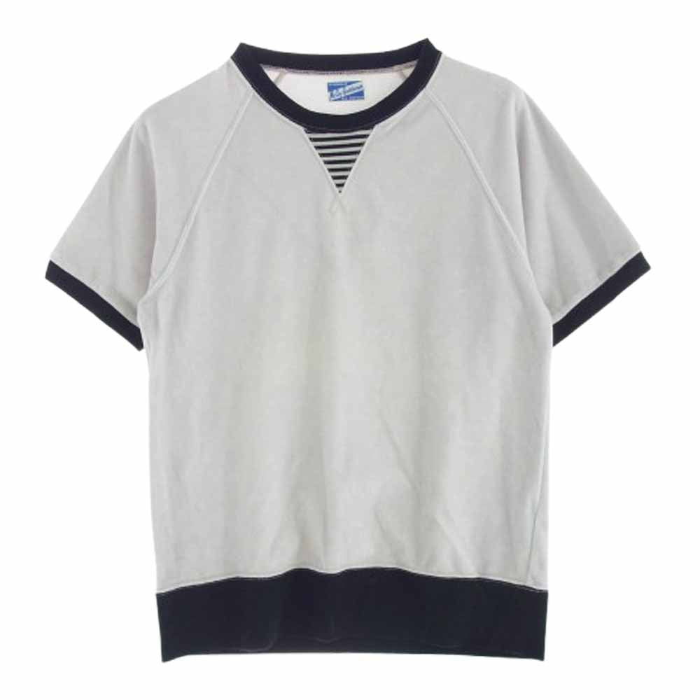 The REAL McCOY'S ザリアルマッコイズ SPORTSWEAR スポーツウェア ベロア 半袖 カットソー グレー系 38【中古】