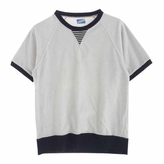 The REAL McCOY'S ザリアルマッコイズ SPORTSWEAR スポーツウェア ベロア 半袖 カットソー グレー系 38【中古】