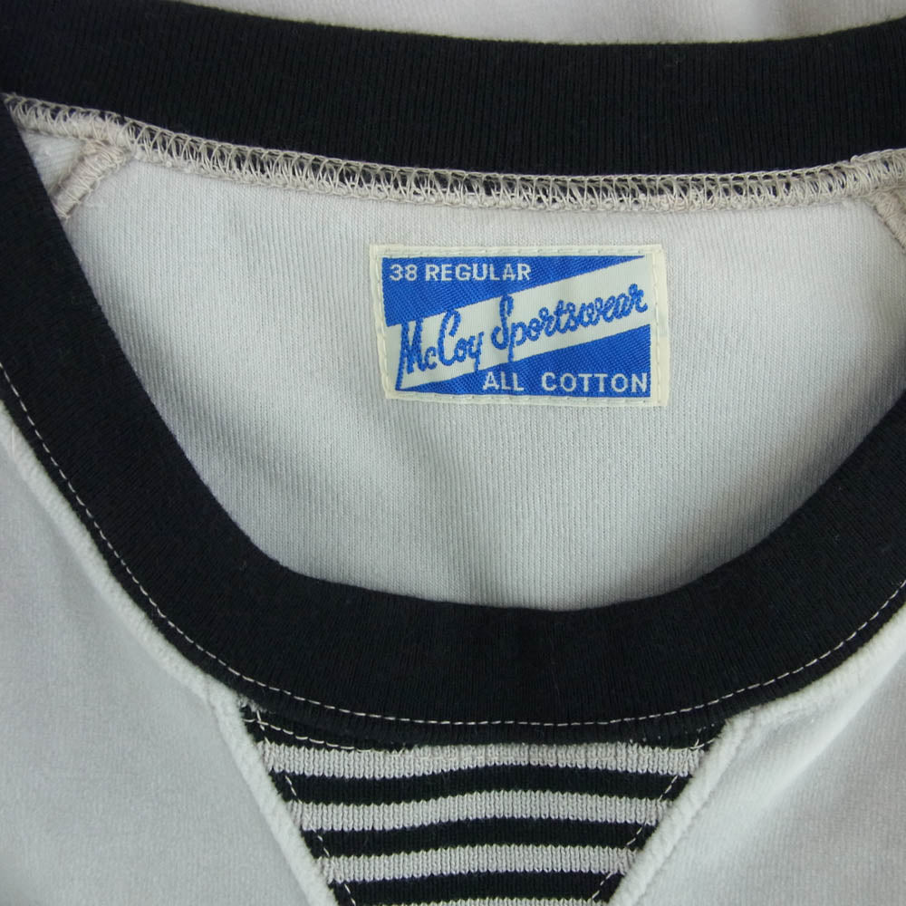 The REAL McCOY'S ザリアルマッコイズ SPORTSWEAR スポーツウェア ベロア 半袖 カットソー グレー系 38【中古】