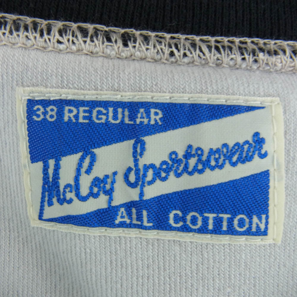 The REAL McCOY'S ザリアルマッコイズ SPORTSWEAR スポーツウェア ベロア 半袖 カットソー グレー系 38【中古】