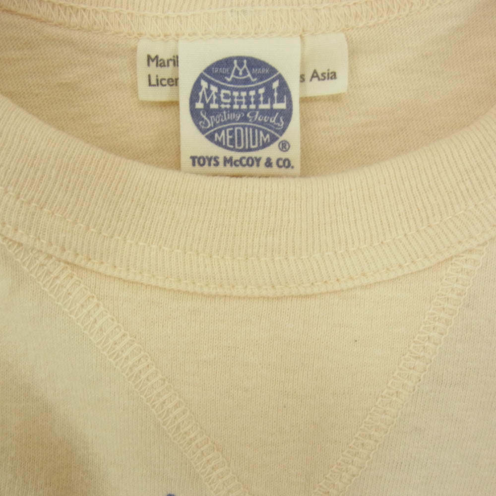 TOY'S McCOY トイズマッコイ MARILYN MONROE TEE  ANYTHING GOES マリリンモンロー Tシャツ 半袖 ベージュ系 M【美品】【中古】
