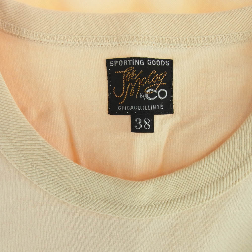 The REAL McCOY'S ザリアルマッコイズ MC15021 JOE McCOY ジョーマッコイ CAHインディアン プリント 半袖 Ｔシャツ ベージュ系 M【美品】【中古】