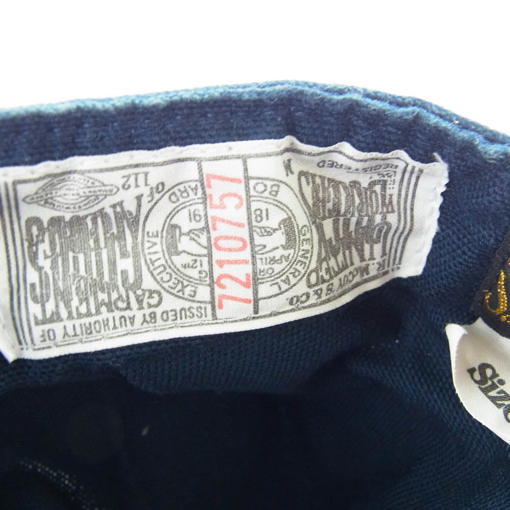 The REAL McCOY'S ザリアルマッコイズ 8hour union ワーク キャップ ネイビー系【中古】