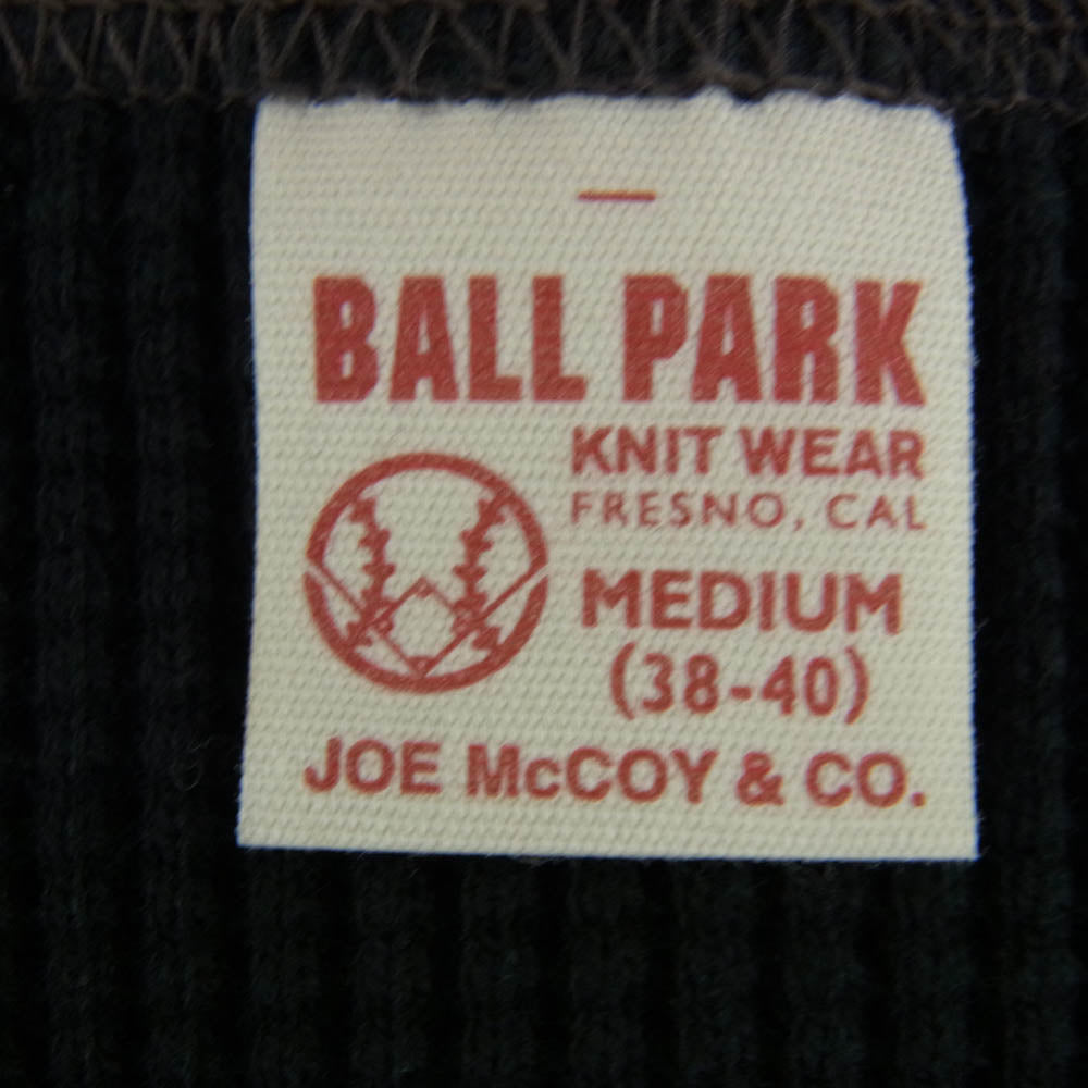 The REAL McCOY'S ザリアルマッコイズ JOE McCOY BALL PARK サーマル シャツ ヘビィオンス 長袖 ブラック系 ブラック系 M【極上美品】【中古】