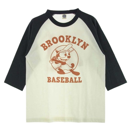 TOY'S McCOY トイズマッコイ TMC1630 BROOKLYN FELIX THE CAT フィリックス プリント ミリタリー ラグラン Tシャツ グリーン系 ベージュ系 M【美品】【中古】