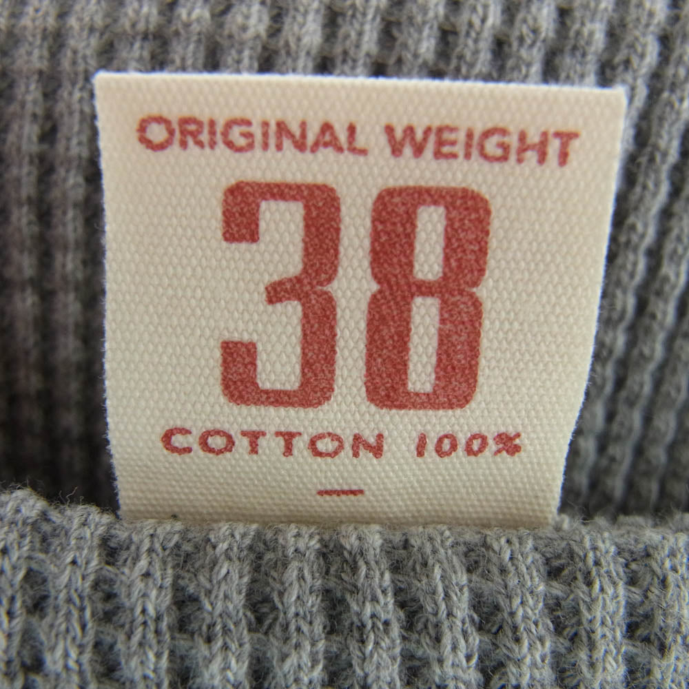 The REAL McCOY'S ザリアルマッコイズ JOE McCOY BALL PARK サーマル シャツ ヘビィオンス 長袖 グレー系 グレー系 M【美品】【中古】