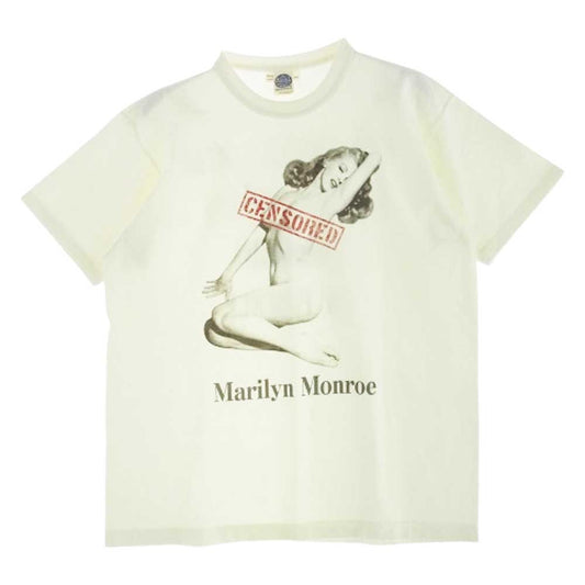 TOY'S McCOY トイズマッコイ 18SS MARILYN MONROE TEE CENSORED マリリンモンロー 期中モデル センサード Tシャツ 半袖 ベージュ系 M【美品】【中古】