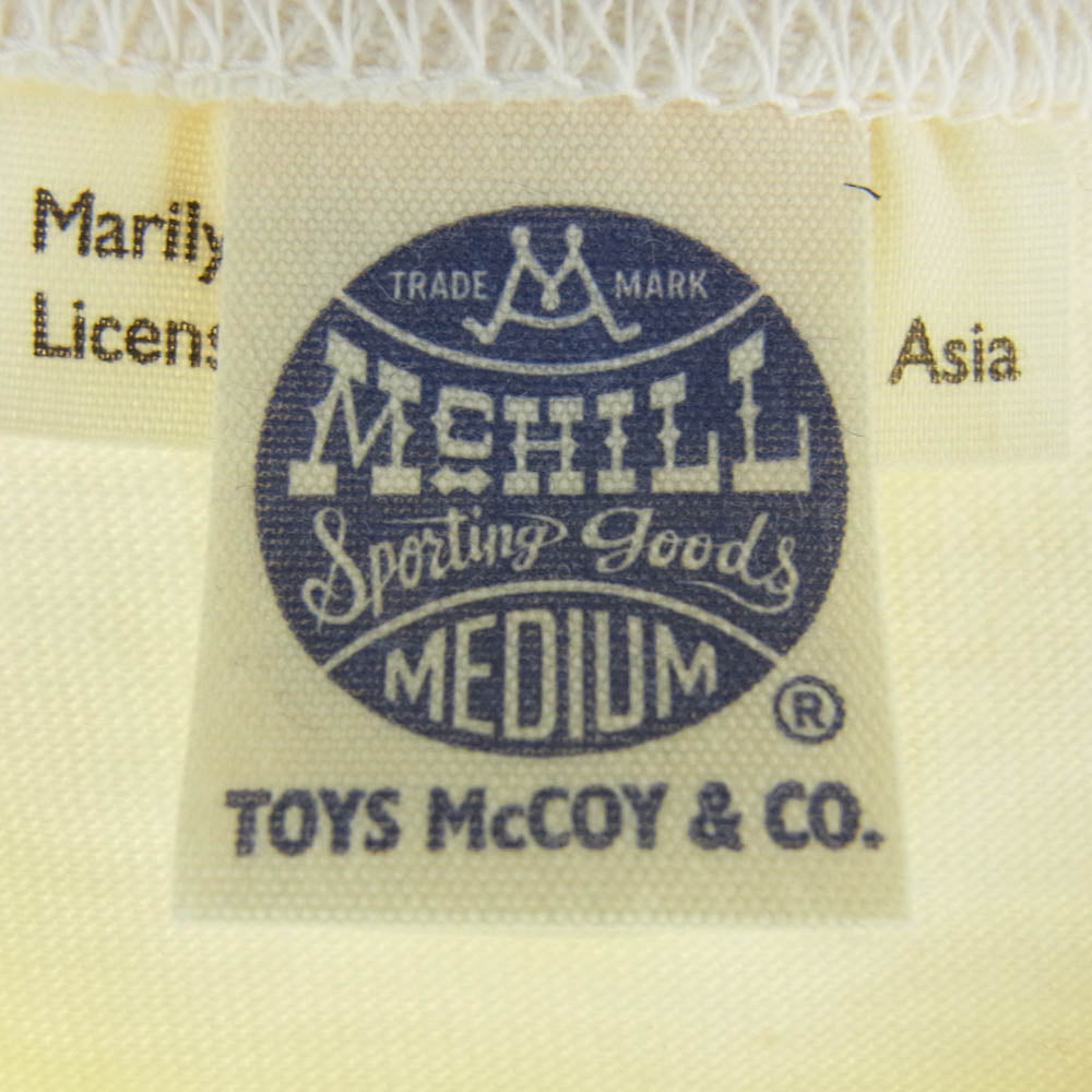 TOY'S McCOY トイズマッコイ 18SS MARILYN MONROE TEE CENSORED マリリンモンロー 期中モデル センサード Tシャツ 半袖 ベージュ系 M【美品】【中古】