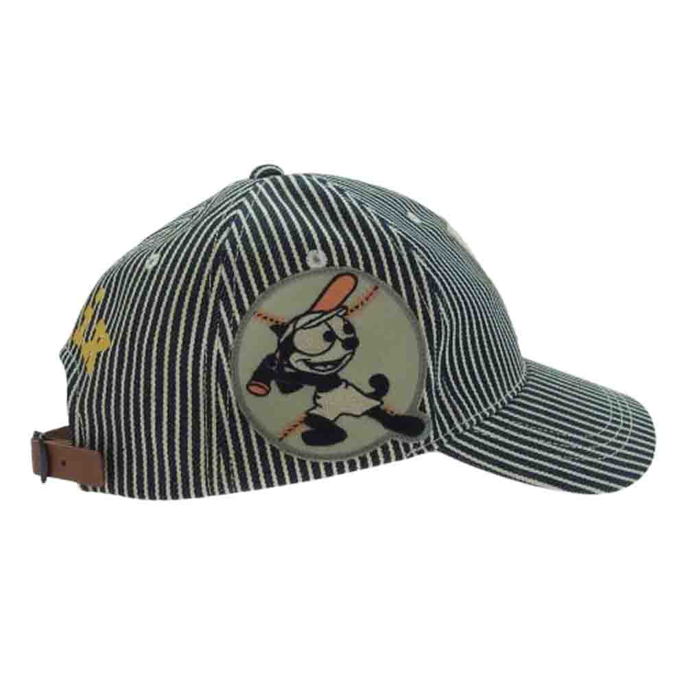 TOY'S McCOY トイズマッコイ TMA1608 HICKORY COTTON CAP FELIX THE CAT BASEBALL フィリックス・ザ・キャット ヒッコリーストライプ ベースボール キャップ マルチカラー系【美品】【中古】