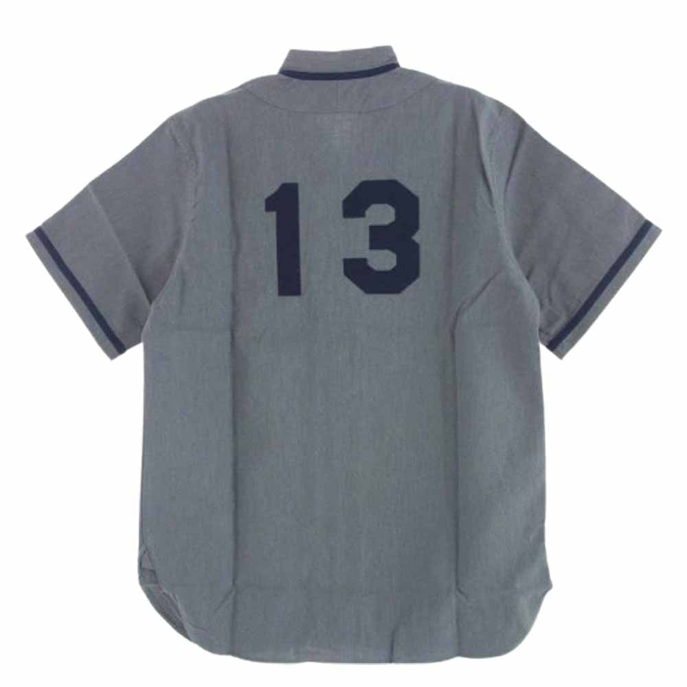 The REAL McCOY'S ザリアルマッコイズ MJ17013 USN ANCHOR 米海軍 ベースボールシャツ 復刻 ユニフォーム グレー系 M【新古品】【未使用】【中古】