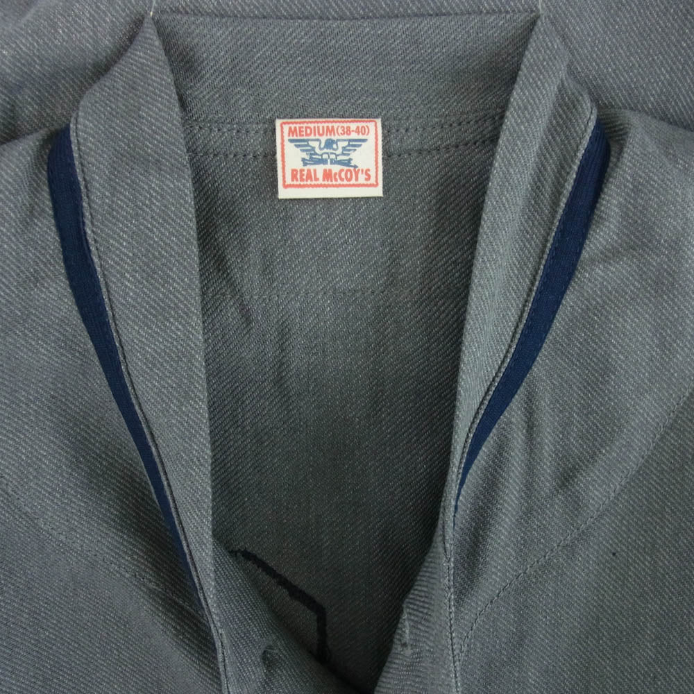 The REAL McCOY'S ザリアルマッコイズ MJ17013 USN ANCHOR 米海軍 ベースボールシャツ 復刻 ユニフォーム グレー系 M【新古品】【未使用】【中古】