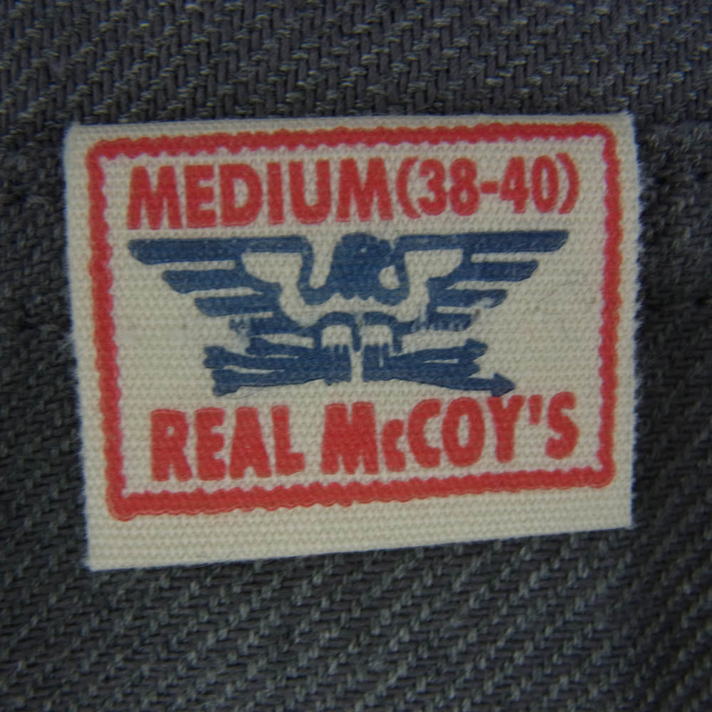 The REAL McCOY'S ザリアルマッコイズ MJ17013 USN ANCHOR 米海軍 ベースボールシャツ 復刻 ユニフォーム グレー系 M【新古品】【未使用】【中古】